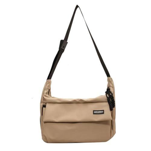 Sac à bandoulière japonais mixte grand format kaki avec sangle réglable amovible