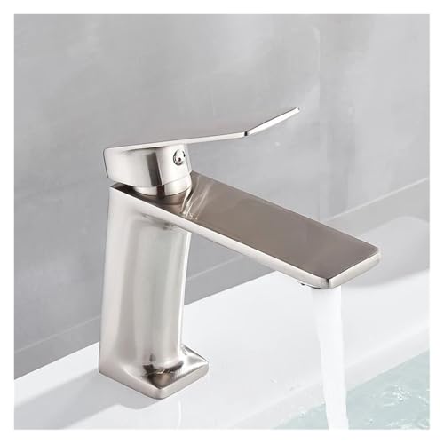 Grifo mezclador monomando ZH1YFD de latón para agua fría y caliente en acabado blanco cromo