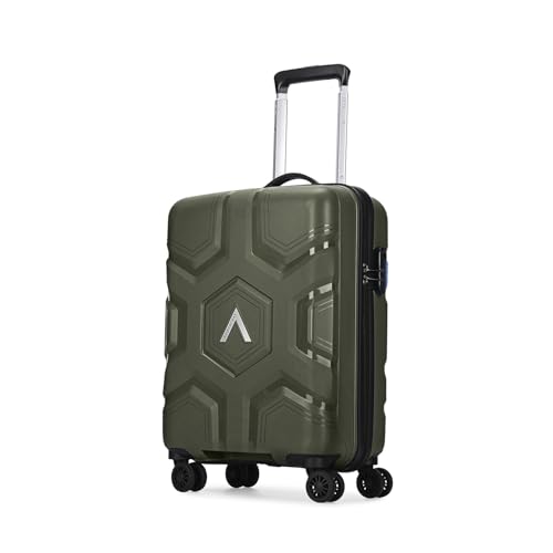 Image of Aristocrat Rock | Cabin Trolley Bag, 55 Cm, Small Hardside Luggage | 4 Wheels, Combination Lock | Polypropylene | Suitcase for Travel | 7 Year International Warranty | Ivy Green