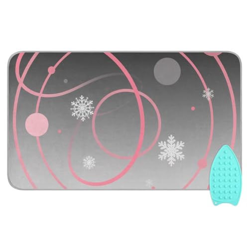 Arte astratta rotonda grigio resistente al calore asse da stiro copertura e pad con supporto in ferro in silicone resistente al calore asse da stiro pad per rondella almohadilla para planchar 121,9 x