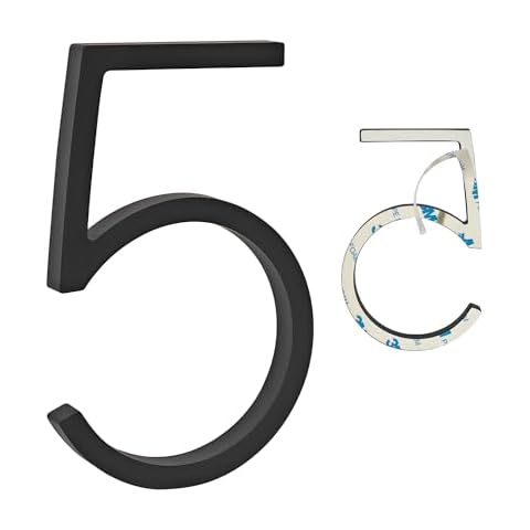 Ywonoby 5-Inch 3D Self Adhesive House Numbers Cover