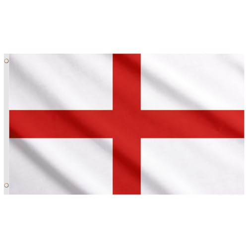 Second Ave England Flag 5ft X 3ft Large Double Sided With Brass Eyelets English World Cup Euros St Geroges Flag