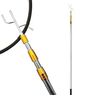 4,92 Pieds Retriever De Cargaison De Camion, Outil De Récupération De Chargement Télescopique Avec Deux Crochets,perche De Ramassage Multi-usage, Mât De Récupération De