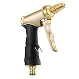 DEWENWILS Gartenbrause Düse Metall, Hochdruck Gartenschlauch Sprüher mit 4 Spraymodi, bequemer Gummigriff, Gartenhandbrause Spritzpistolen für Gartenbewässerung, Autowäsche, Bodenreinigung