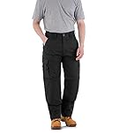 WrightFits Falcon Work Trousers Men - Heavy Duty Work Pants for Men Durable Trademens Workwears - Cargo Combat Trousers Triple Stiching Multi Pocket Kneepad Pocket 34/31 Black