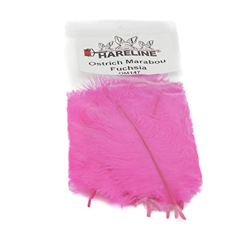 Hareline Fly Tying Ostrich Marabou Feathers for Streamers, Nymphs, and Tails