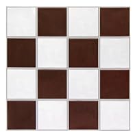 COMSTICKC 3D Fliesenaufkleber Klebefliesen, Matt Rot Weiß, 10 Stück 30×30 cm, Ultraleicht Flexible PVC 3D Wandfliesen Selbstklebend Fliesen Wandverkleidung Küche Bad, Nicht Echte Fliese