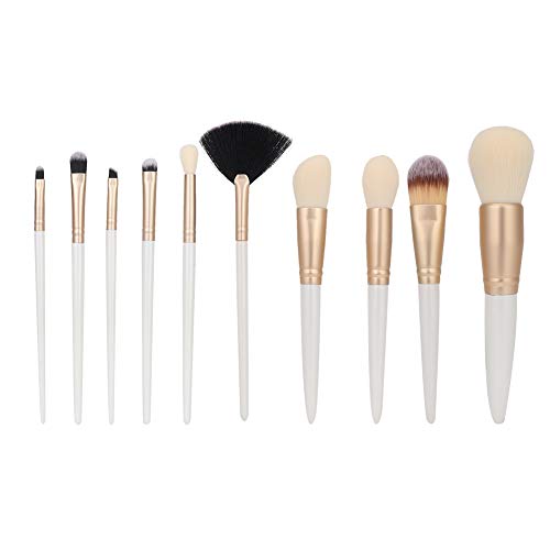 petjoyful 10 brochas Profesionales para Sombra de Ojos, brochas cosméticas portátiles, Herramienta de Maquillaje