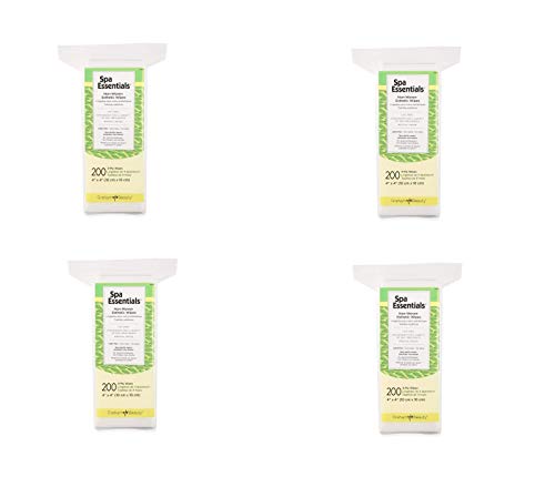Graham Spa Essentials Nonwoven Esthetic Wipes 4 X 4, 200 Count (4 Pack - 200 Count)