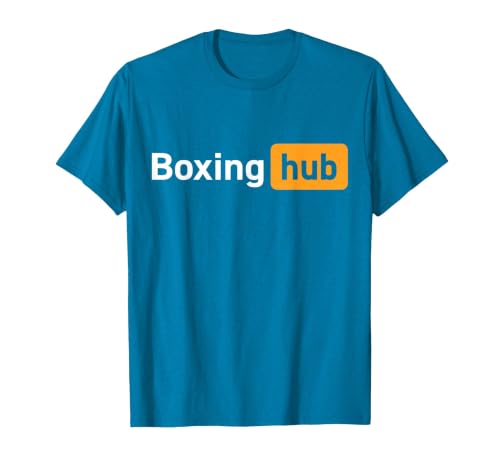 Boxing Hub Funny Cute Adult Novelty Gym Boxing T-Shirt, Men, Sapphire Blue, Large