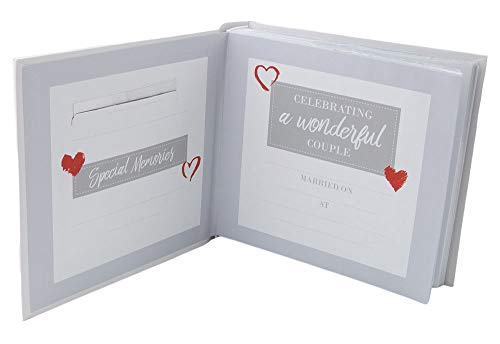 Happy-Homewares-Modern-White-Wedding-Day-Photo-Album-with-Gold-Foil-Text-Holds-80-4x6-Pictures-Wedding-Gift-Idea-for-a-Special-Couple