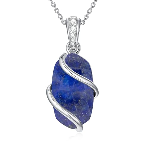 HPQQ Lapis Lazuli Necklace for Women...