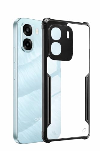 Image of SPAZY CASE Oppo A6x 5G Back Cover | Transparent Crystal Clear Hard PC Back Case with TPU Bumper, Drop Protection Case Cover for Oppo A6x 5G