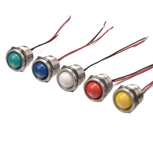 Indicador LED 25mm blanco para proyectos de domótica y paneles camper 3