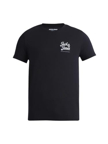 Image of Jack & Jones Men Pure Cotton Typography Printed Slim Fit T-Shirt