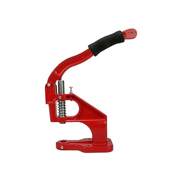 Máquina de instalación de botones a presión manual para ojales o remaches de doble tapa, suministros de herramientas para botones a presión, máquina roja