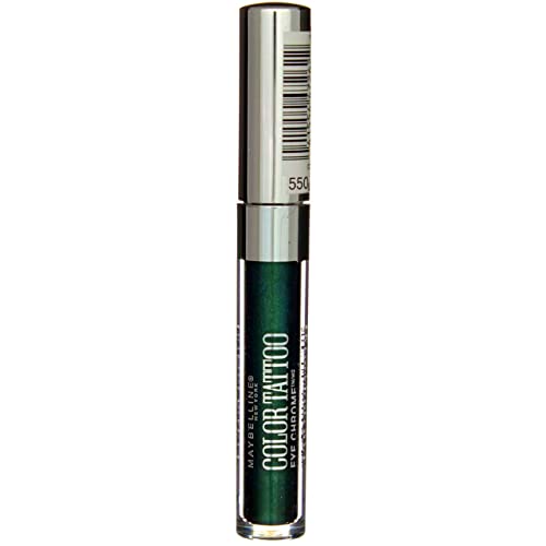 Maybelline New York Color Tattoo Eye Chrome Shadow, Electric Emerald, 1 Count
