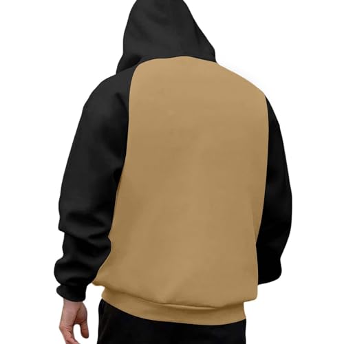 Thatrich Lightweight Hoodies for Men Oversized Hoodie Color Block Hooded Sweatshirts Full Zip Shirts with Pockets Fall Trendy2