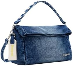 美品　ブルー　 デニムショルダーバッグ Amazon | [デシグアル] マルチポジション ミドルデニムバッグ ブルー