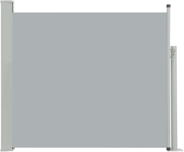 vidaXL Patio Retractable Side Awning Side Awning Garden Screen Canopy Privacy Screen Sun Shade Shelter Manual Home Restaurant 100x300cm Grey