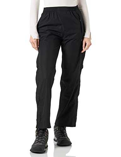 CMP - Regenfeste Damenhose mit durchgehenden seitlichen Reißverschlüssen, Schwarz, XS