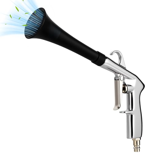ANOMM Pistola de Limpieza de Coches, pistola de soplado aire comprimido en seco, pistola de limpieza en seco para tapicería, alfombras, mesas y sillas de interior de automóviles