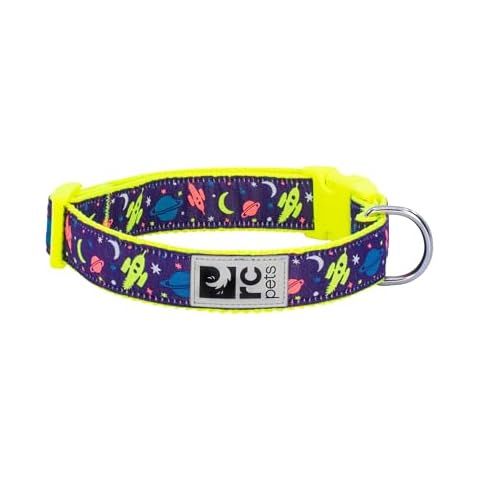 RC Pet Products 1" Fashionable, Functional, Fun, Clip Collar | Medium, Outer Space Cover