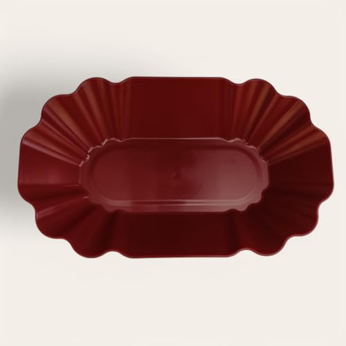 KM · GAMING 10 Stück Set Mehrweg Kunststoff PP Pommes & Currywurst Schale rubinrot (Made in Germany/bruchfest/Spülmaschinen und Mikrowellen geeignet/stapelbar)