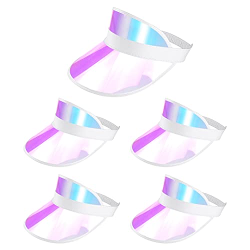 Surkat Plastics Clear Translucent Sun Visor Hat Golf Beach Tennis Poker Sun Visors Caps Uv Protection Colorful Headband Sun Shade Hat #TOP7