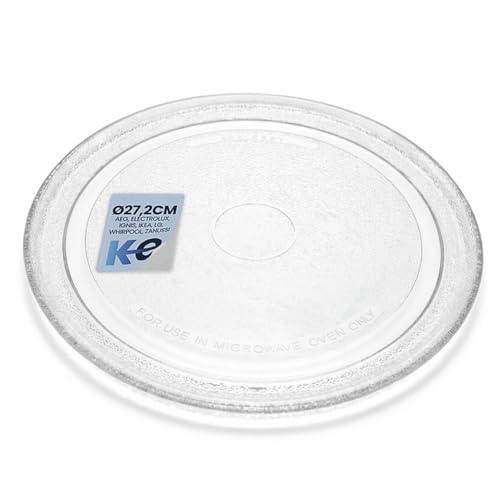 Anakel Home Recambio Plato Giratorio de Microondas Liso con 27,2cm de Diámetro Exterior I Universal I Vidrio Resistente Reforzado I Fácil Instalación I