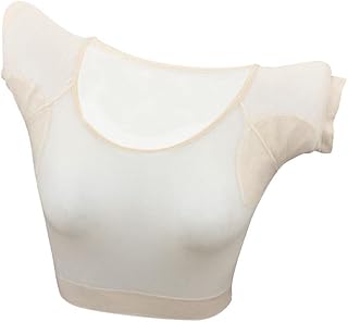 Operitacx Colete de Suor Nas Axilas Protetor de Suor Roupas Íntimas Laváveis Escudos de Suor Nas Axilas Almofadas Absorventes de Suor Manga Curta Protetor de Camiseta à Prova de Suor para