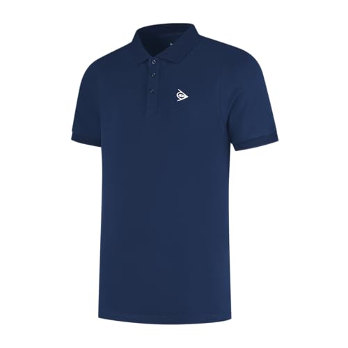 DUNLOP Polo de algodón Unisex, Azul Marino, Talla M