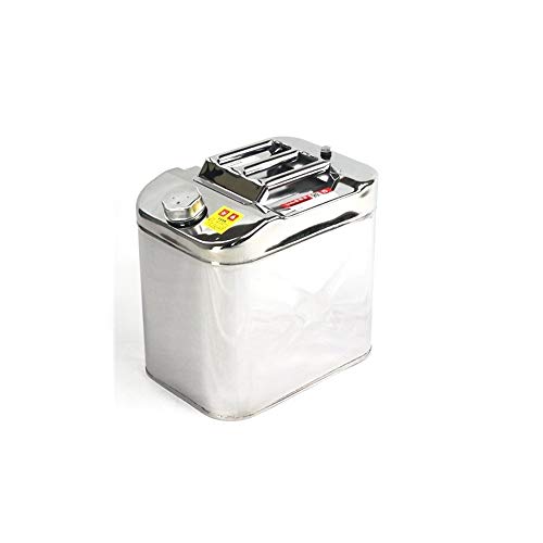 XuQinQin Portable fuel tank, 25L, 30L, 35L, 40L stainless steel thickened multi-purpose portable square spare car fuel tank for all kinds of vehicles gasoline container (Color : 25L)