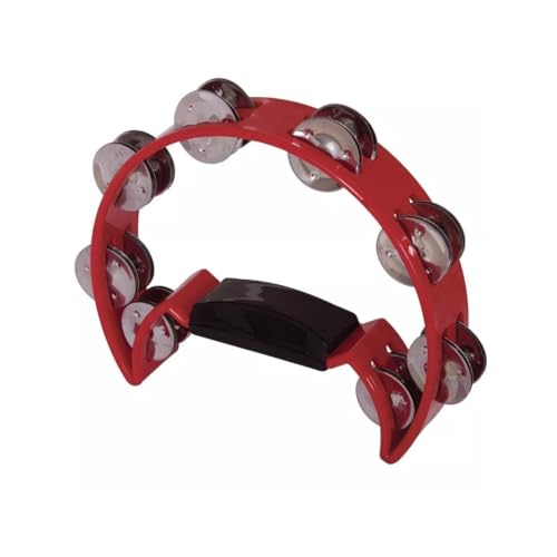 Pandeirola Pandeiro Meia Lua Cajon Percussão (VERMELHO)