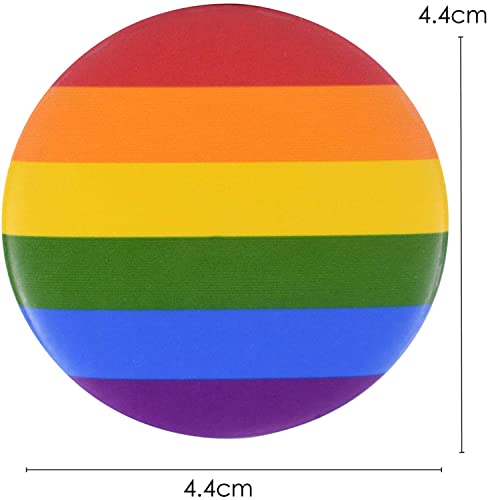 U-K Emblema de arco-íris – Acessório para Orgulho LGBT e Festivais – Fixação de Alfinete de Seguranç