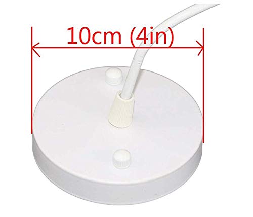 KuLio Ceiling Rose Pendant With Lamp Holder fitting Accessories Kit Set For E26/E27 Screw-type Bulb Light (Pack of 1 White) - Image 2