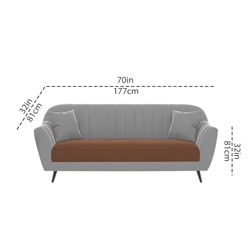 Image of Atticus 3+1+1 Seater Sofa Set for Living Room (Brown Grey Colour) Premium Fabric Sofa
