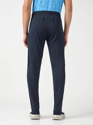 Image of TECHNOSPORT Mens Polyester Slim Fit Activewear Track Pant with SPF50+ for Running, Workout Wear Antimicrobial & Quick Dry