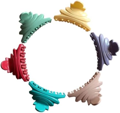 Wooden Hair Clips/Clutcher Designer and Stylish Hair Pins for Women (Pack of 6)