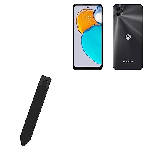 BoxWave Stylus Pouch Compatible with Motorola Moto E22s - Stylus PortaPouch, Stylus Holder Carrier Portable Self-Adhesive for Motorola Moto E22s - Jet Black