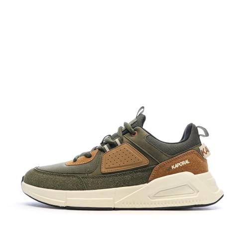Baskets Camel Homme Kaporal Dolpi en similicuir marron