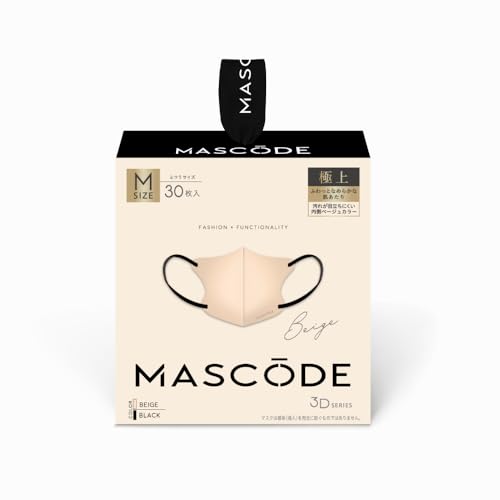 [MASCODE] �}�X�R�[�h ���� �}�X�N �s�D�z ���� �������₷�� ����}�X�N �o�C�J���[�}�X�N 3D�}�X�N M�T�C�Y�i1��7�����j (�y30��BOX�z �x�[�W��×�u���b�N�R)