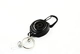 Rel Amigo Heavy Duty Retractable ID Badge Holder and Key Reel with Kevlar Cord and Carabiner
