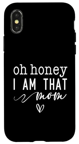 ��̓� Oh Honey I Am That Mom Sassy & Cute With Heart �X�}�z�P�[�X iPhone X/XS �p