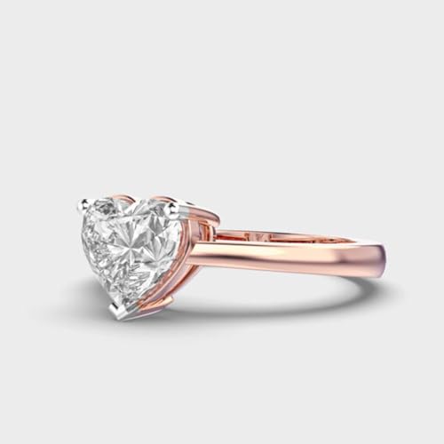 Bague solitaire cœur Joséphine en argent pour éviter les reflets ternes des bijoux - 3