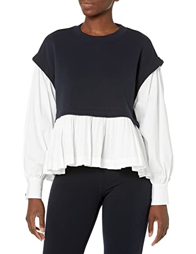 Cinq à Sept Womens Savina Top Blouse, Navy/White, Large US