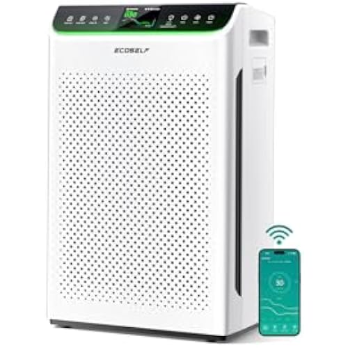 Air Purifier for Home Large Room Up to 3850Ft² with Washable Filter, HEPA Air Cleaner with AQI Display, Trend Graph, Smart App Control, Auto Eco Pet Sleep Modes for Allergies, Smoke, Pollen, HAP610WF