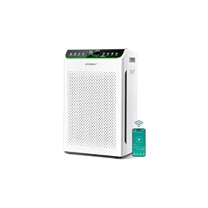 Air Purifier for Home Large Room Up to 3850Ft² with Washable Filter, HEPA Air Cleaner with AQI Display, Trend Graph, Smart App Control, Auto Eco Pet Sleep Modes for Allergies, Smoke, Pollen, HAP610WF