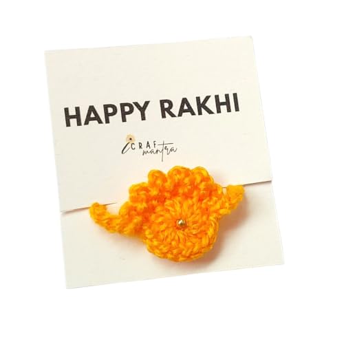 Image of Handmade Crochet Rakhis for Brothers - 100% Pure Cotton /Wool