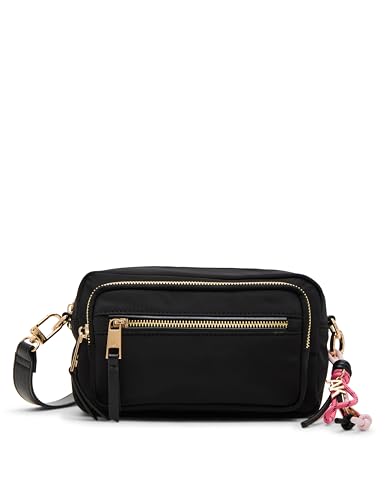 Anne Klein Womens Camera Bag with Detachable Strap, Black